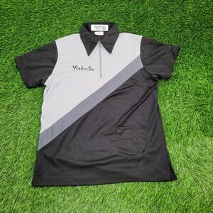 Vintage 60s King-Louie Bowling Polo Shirt S/M 19x25 USA